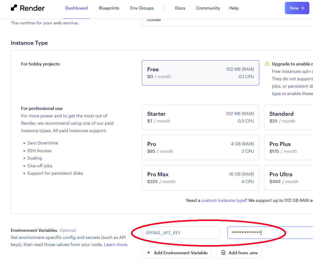 image OpenAI API key